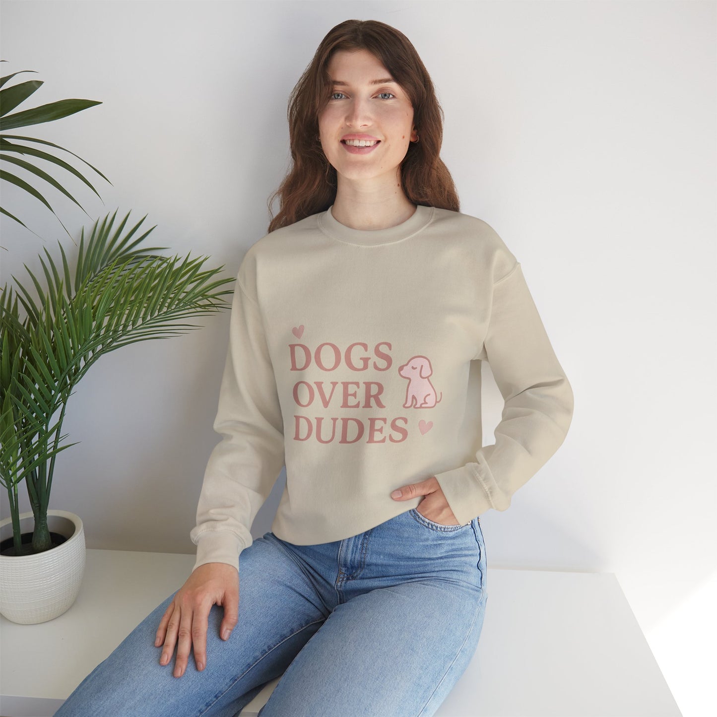 Dogs Over Dudes - Heavy Blend™ Crewneck Sweatshirt