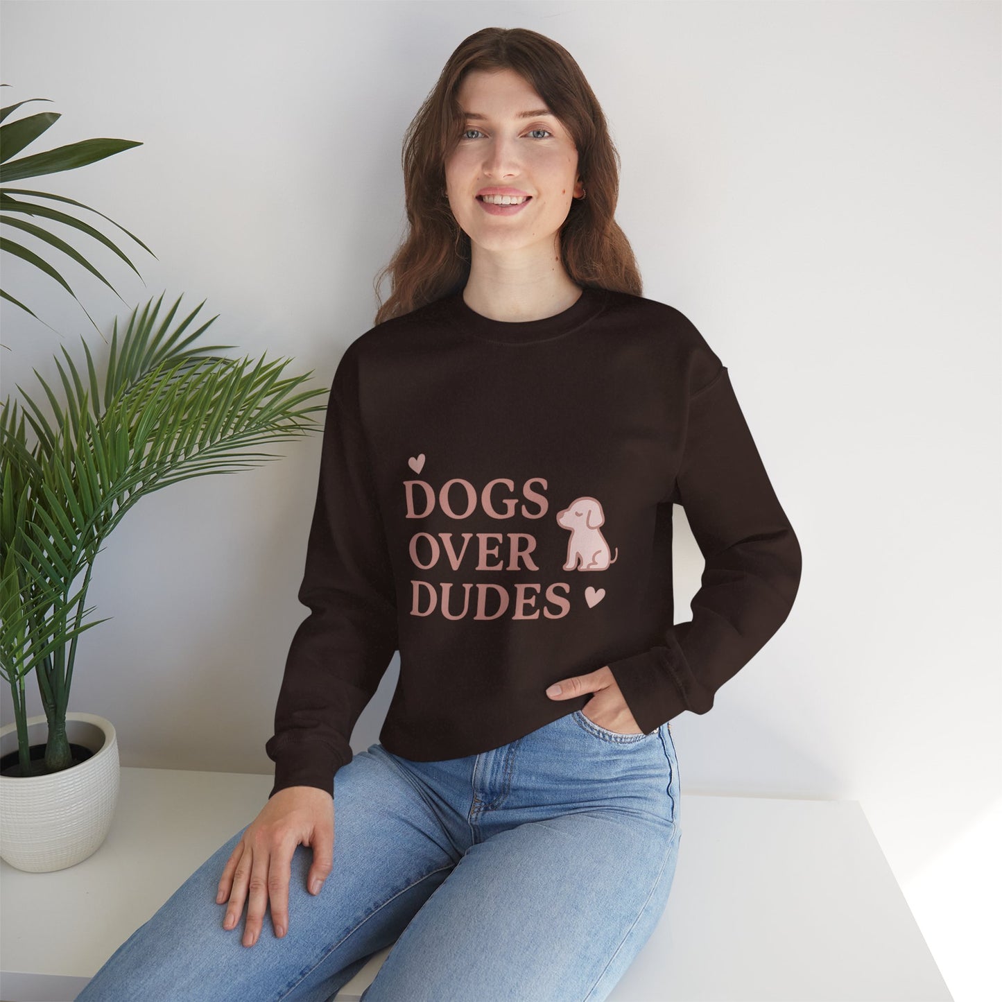 Dogs Over Dudes - Heavy Blend™ Crewneck Sweatshirt