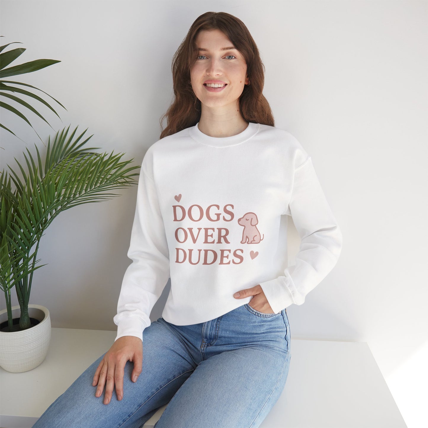 Dogs Over Dudes - Heavy Blend™ Crewneck Sweatshirt